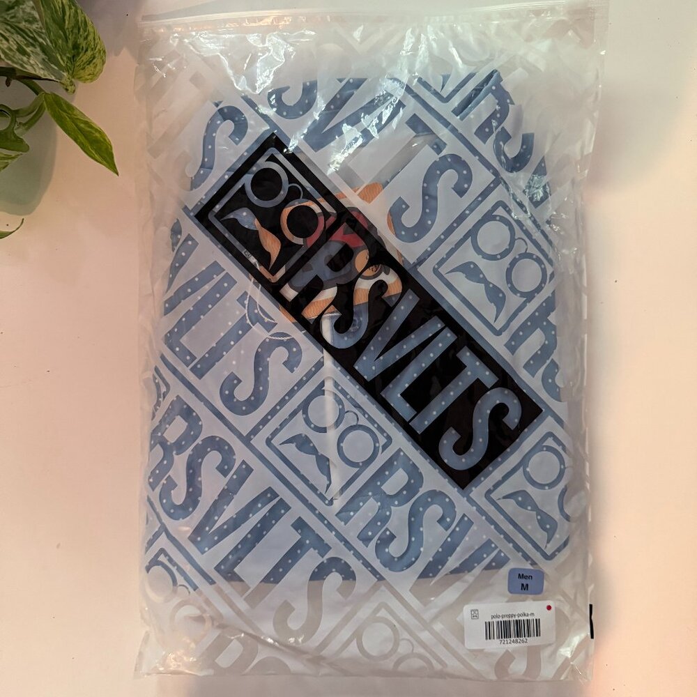 2 FOR $70: Breakfast Balls Sleeve Polo | Polka Dot Blue Size M | RSVLTS - Picture 4 of 5